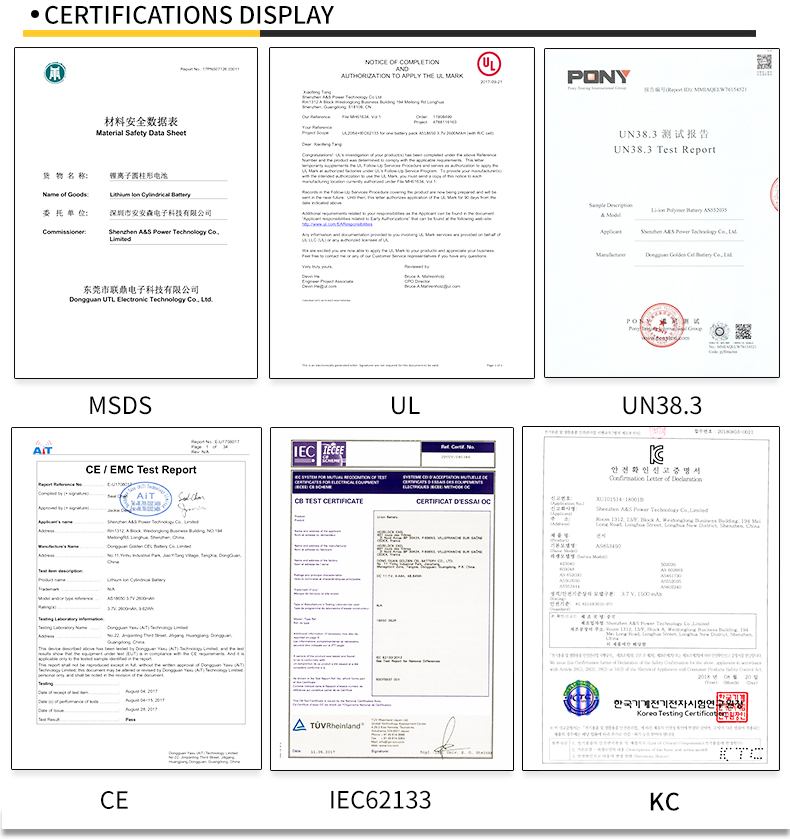 A&S Power Certification A&S Power Certification
