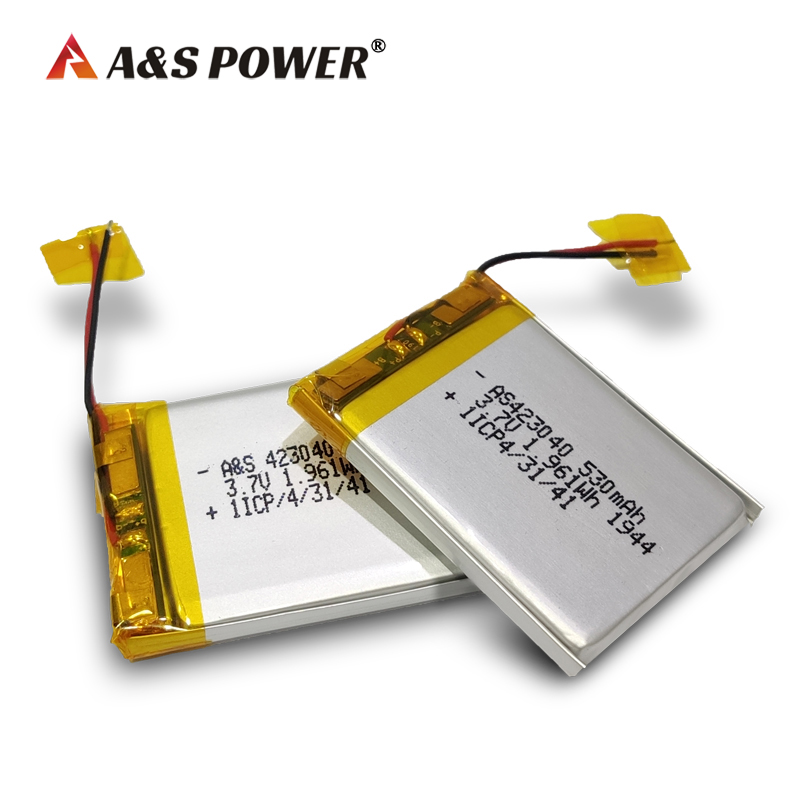 A&S Power 423040 3.7v 530mah lithium polymer battery A&S Power 423040 3.7v 530mah lithium polymer battery